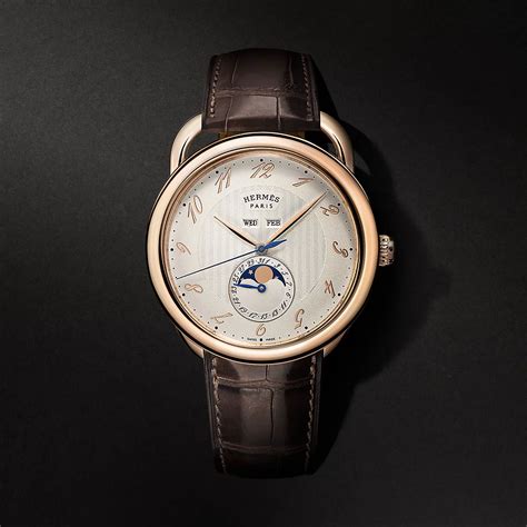 hermes new moon pillars|Arceau Grande Lune watch, 43 mm .